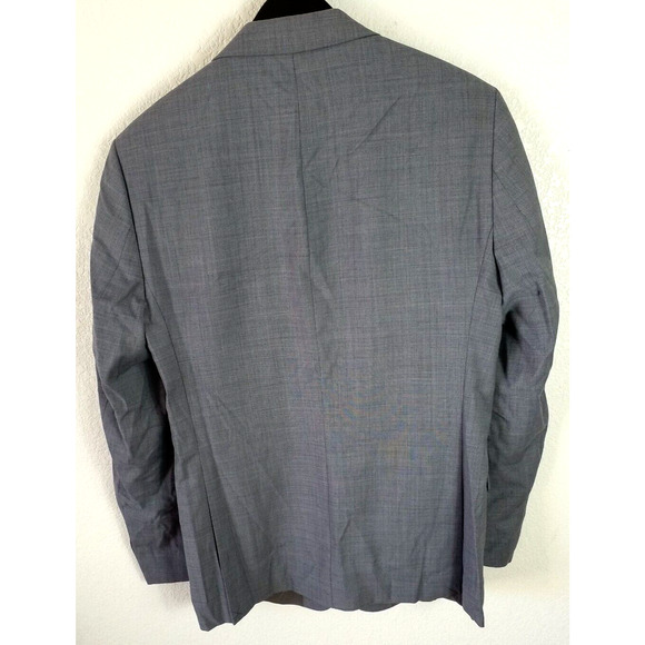 Calvin Klein Mens Suit Jacket Gray Single Breasted Pockets Notch Size 42 L - Picture 3 of 6